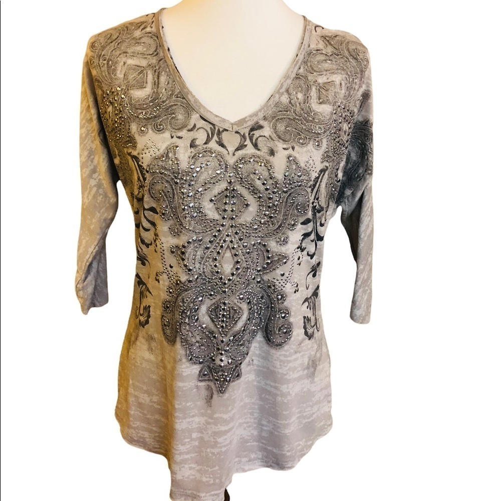 Embellished and Lace Top by Maurices